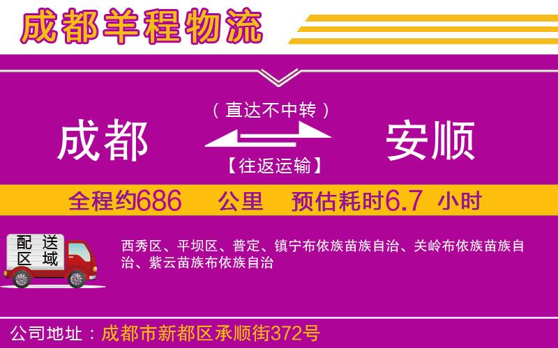 成都到安順貨運(yùn)專線