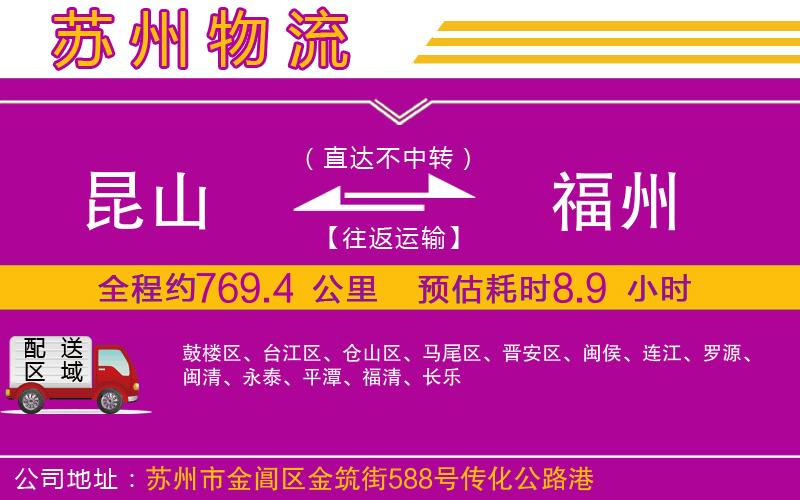 昆山到福州物流公司