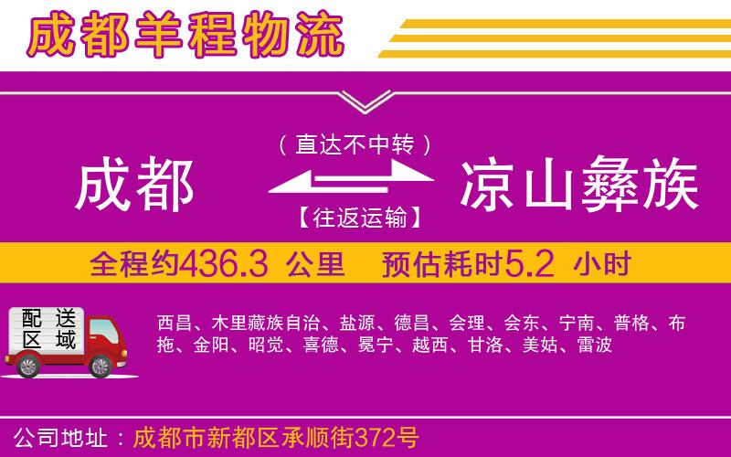 成都至涼山彝族自治州貨運(yùn)