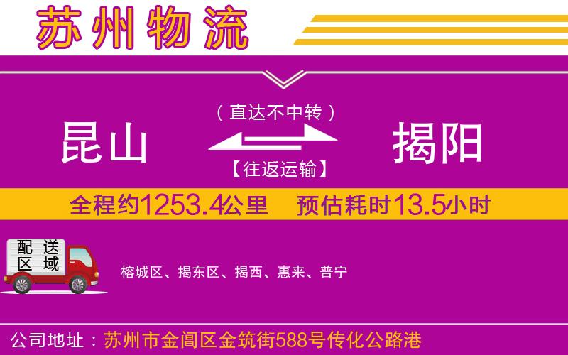 昆山到揭陽物流公司
