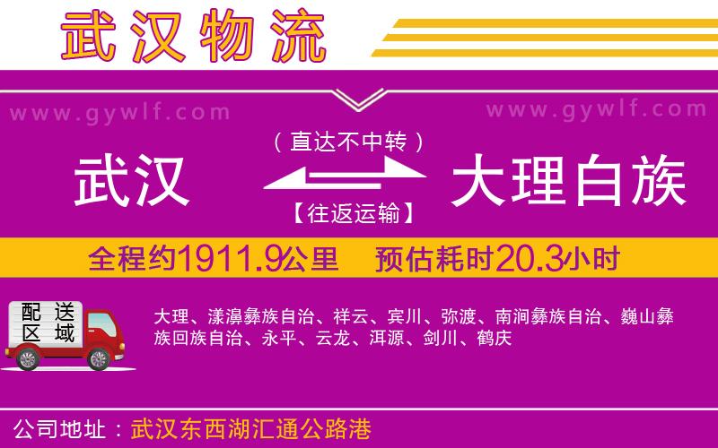 武漢到大理白族自治州物流公司