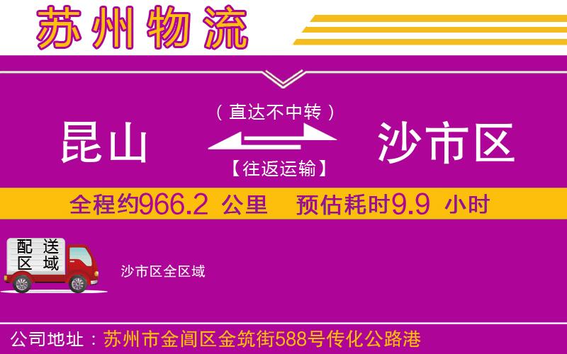 昆山到沙市區(qū)物流公司
