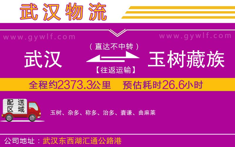 武漢到玉樹藏族自治州物流公司