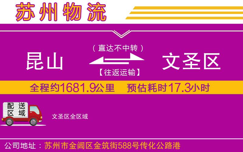 昆山到文圣區(qū)物流公司