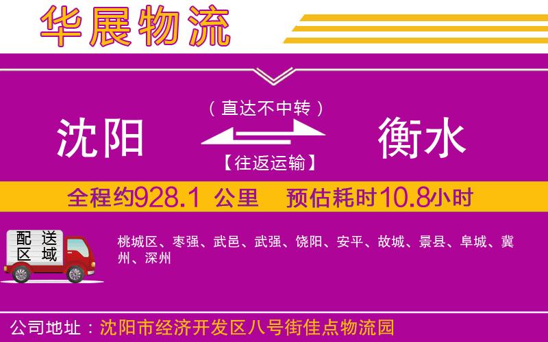 沈陽到衡水貨運公司