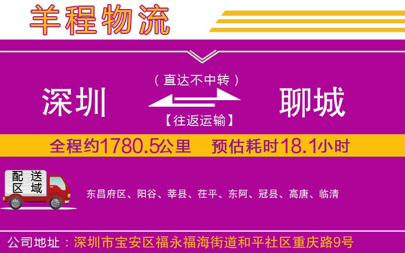 深圳到聊城貨運公司
