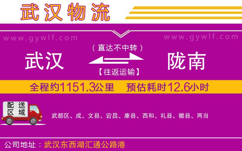 武漢到隴南貨運(yùn)公司