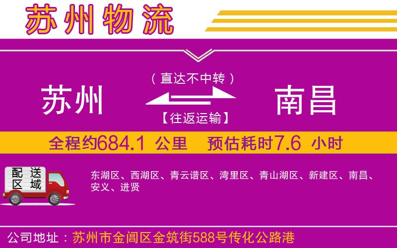 蘇州到南昌貨運(yùn)公司