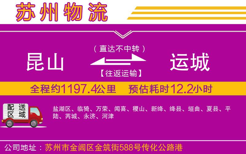 昆山到運城物流公司