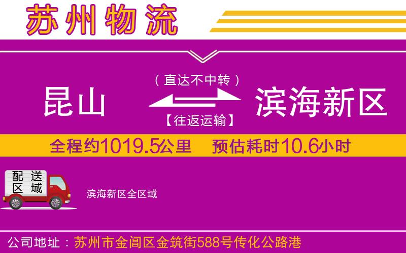 昆山到濱海新區(qū)物流公司