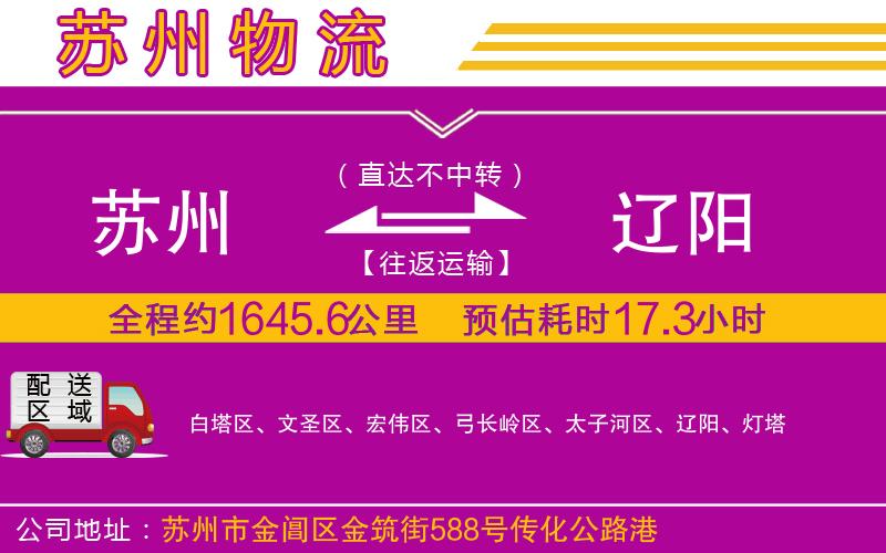 蘇州到遼陽貨運公司