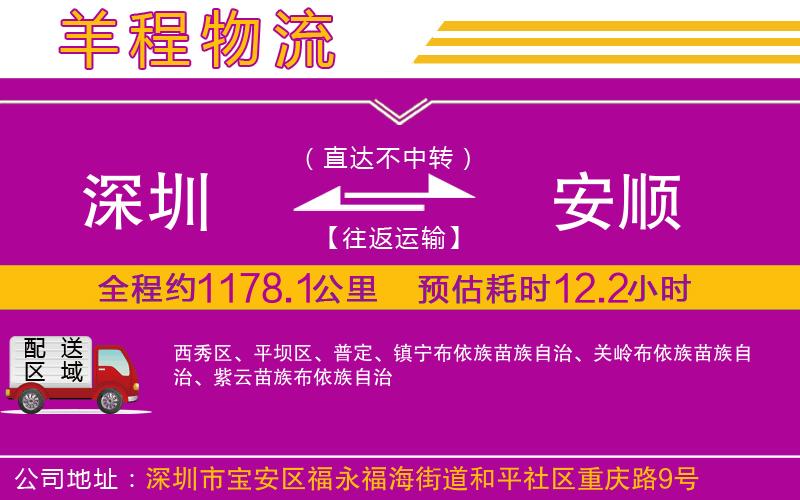 深圳到安順物流專線