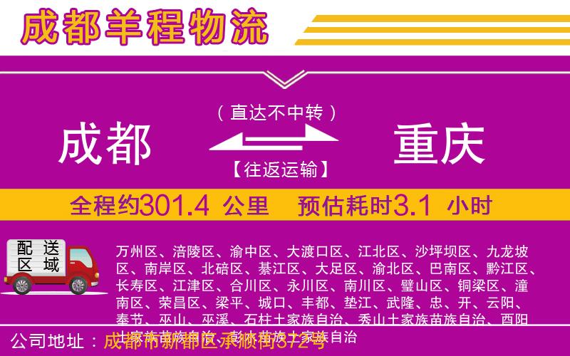 成都至重慶專線