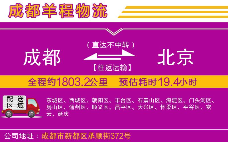 成都到北京貨運(yùn)公司