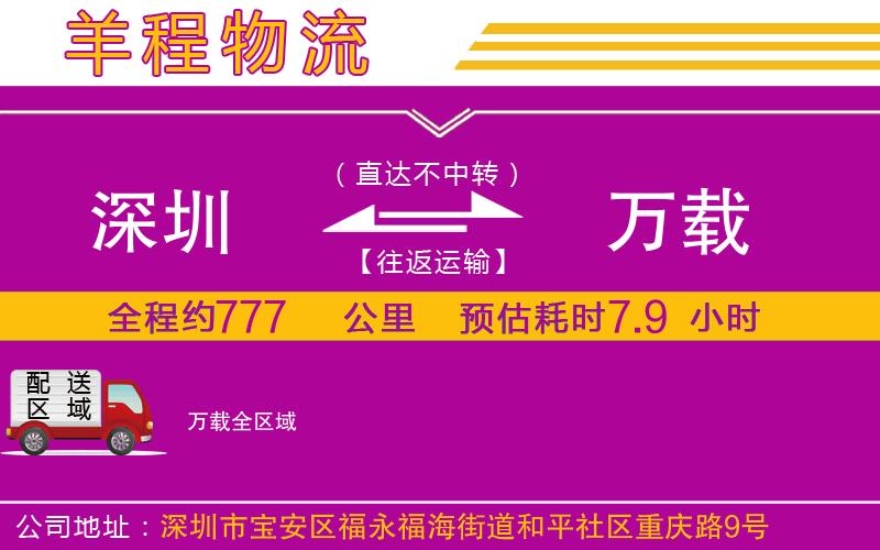 深圳到萬載貨運(yùn)公司