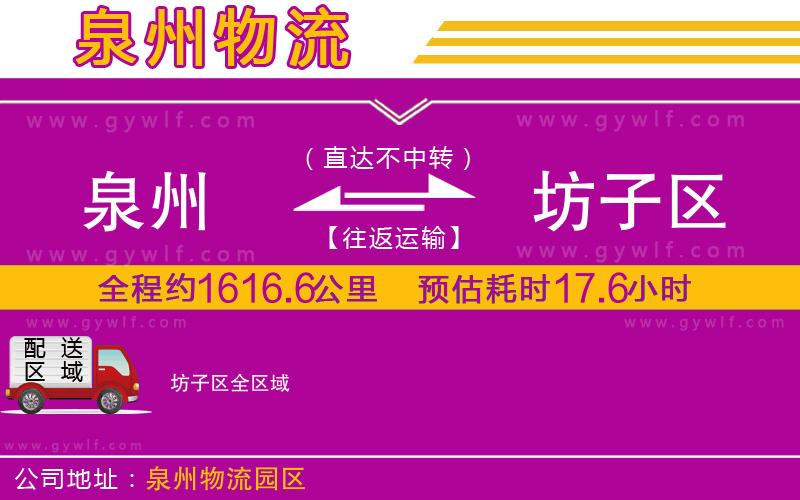 泉州到坊子區(qū)物流公司