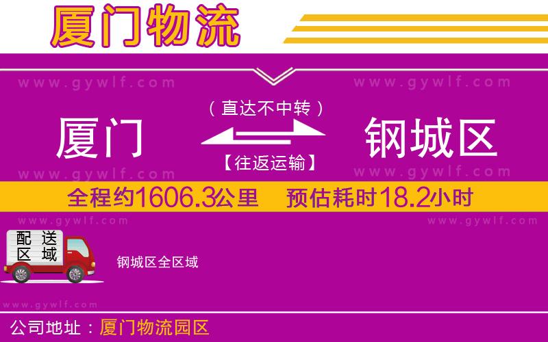 廈門到鋼城區(qū)物流公司