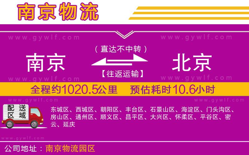 南京到北京物流公司