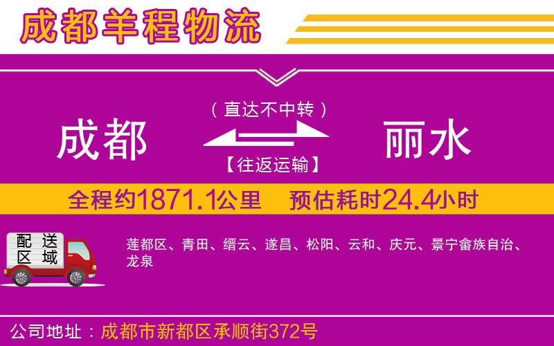 成都發(fā)麗水物流公司