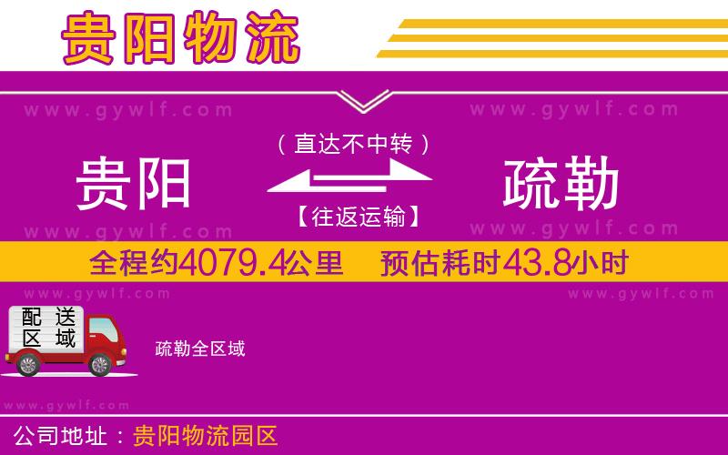 貴陽(yáng)到疏勒物流公司