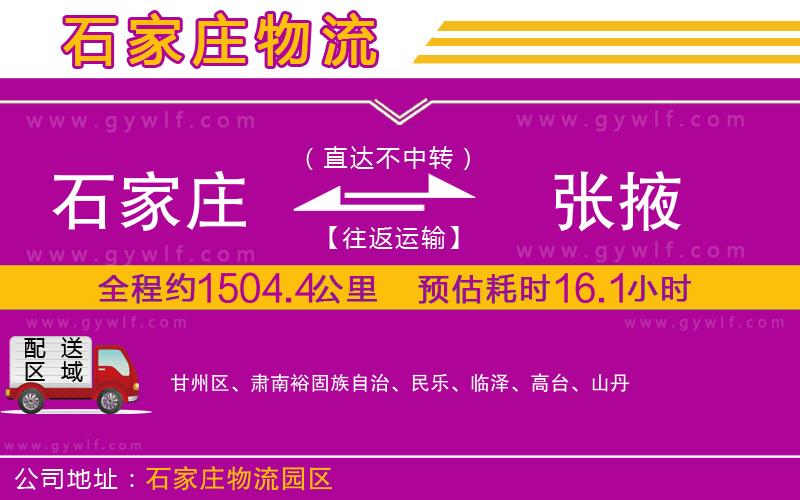 石家莊到張掖物流公司