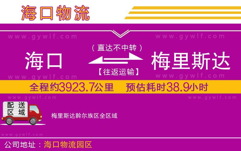 海口到梅里斯達(dá)斡爾族區(qū)物流公司