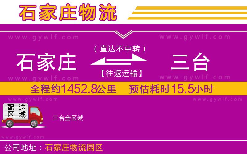 石家莊到三臺(tái)物流公司