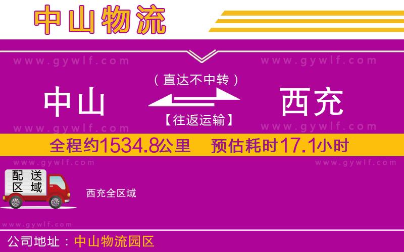 中山到西充物流公司