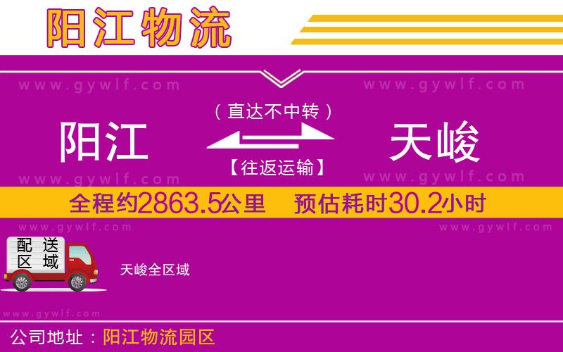 陽(yáng)江到天峻物流公司