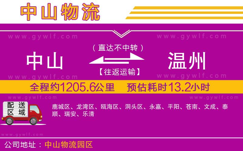 中山到溫州物流公司