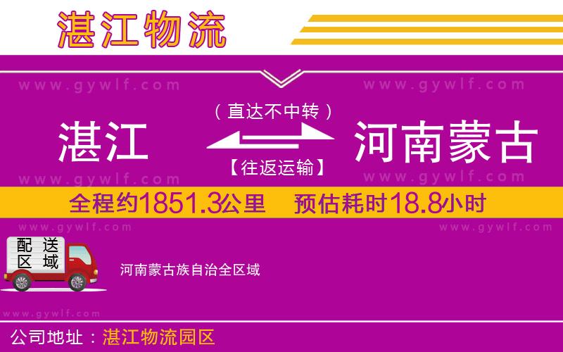 湛江到河南蒙古族自治物流公司