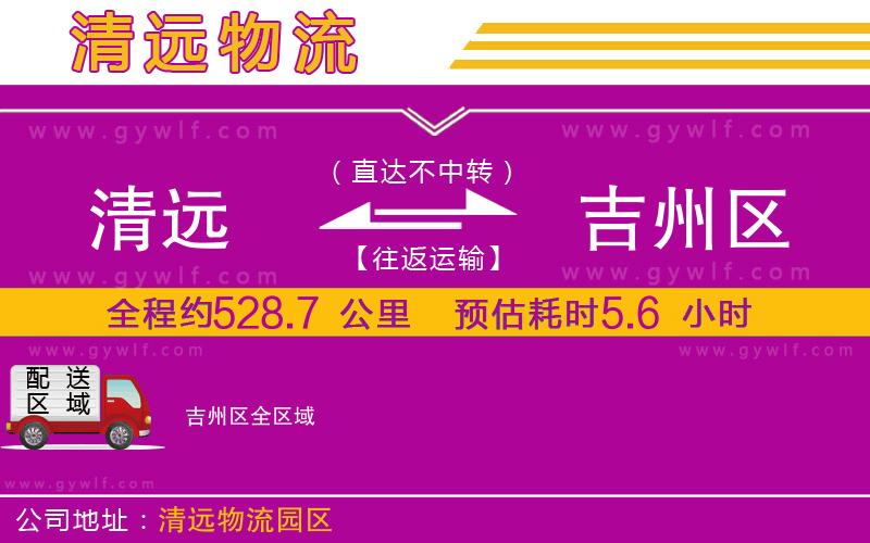 清遠到吉州區(qū)物流公司