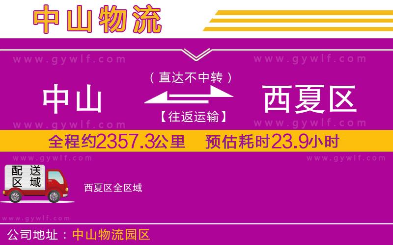 中山到西夏區(qū)物流公司