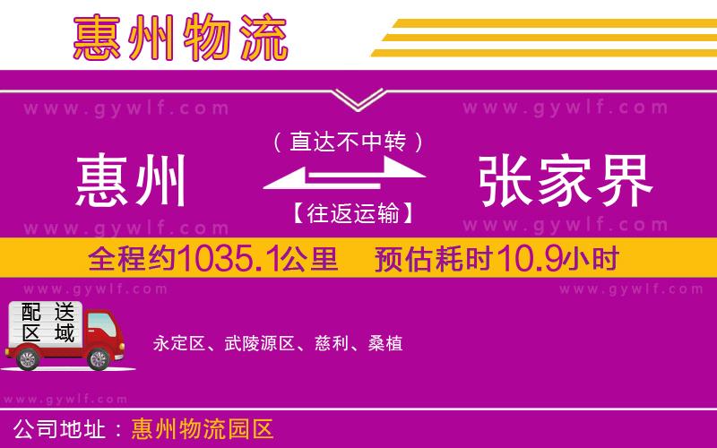 惠州到張家界物流公司