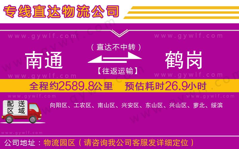 南通到鶴崗物流公司