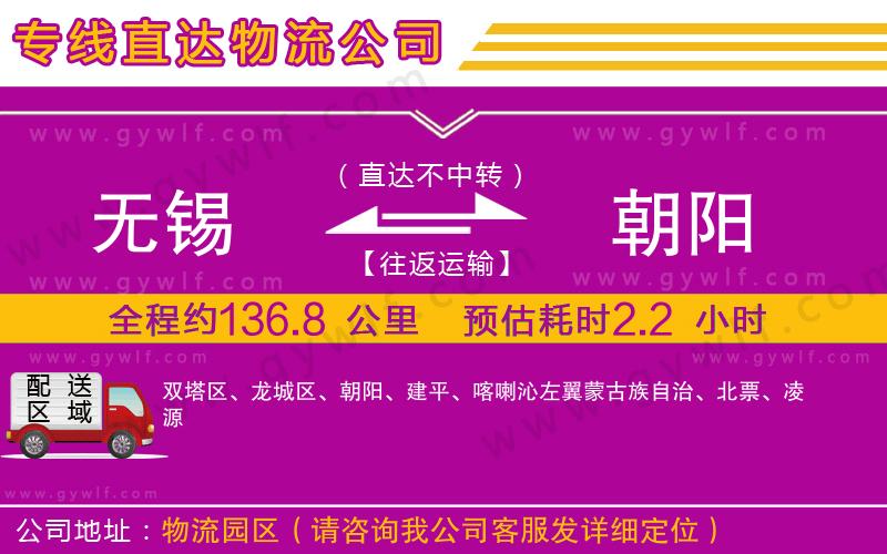 無錫到朝陽物流公司