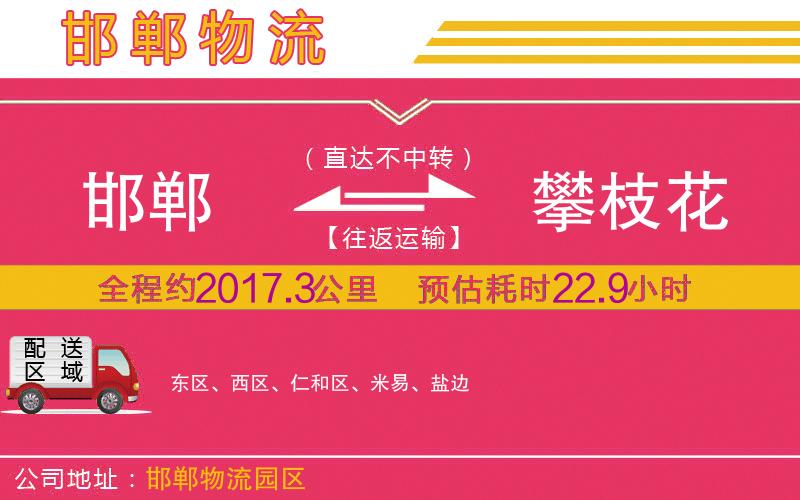 邯鄲到攀枝花物流公司
