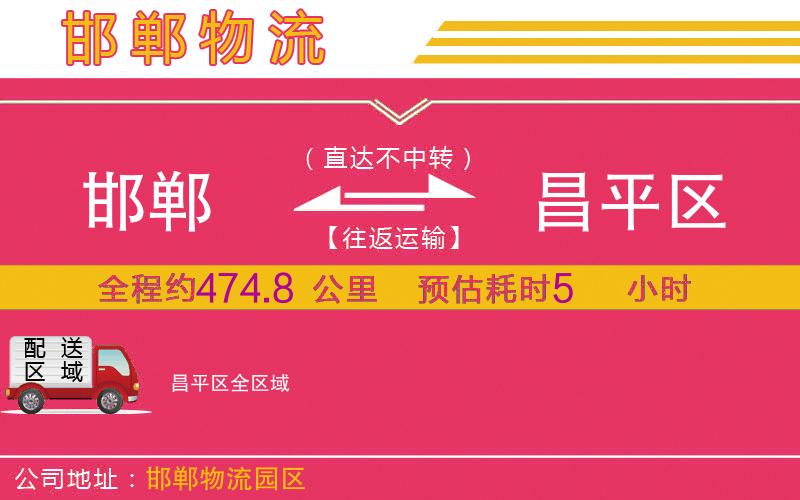 邯鄲到昌平區(qū)物流公司