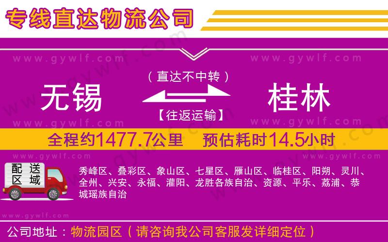 無(wú)錫到桂林物流公司