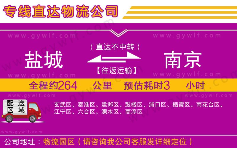 鹽城到南京物流公司