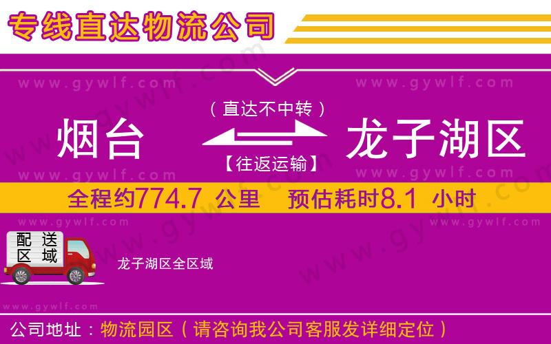 煙臺(tái)到龍子湖區(qū)物流公司