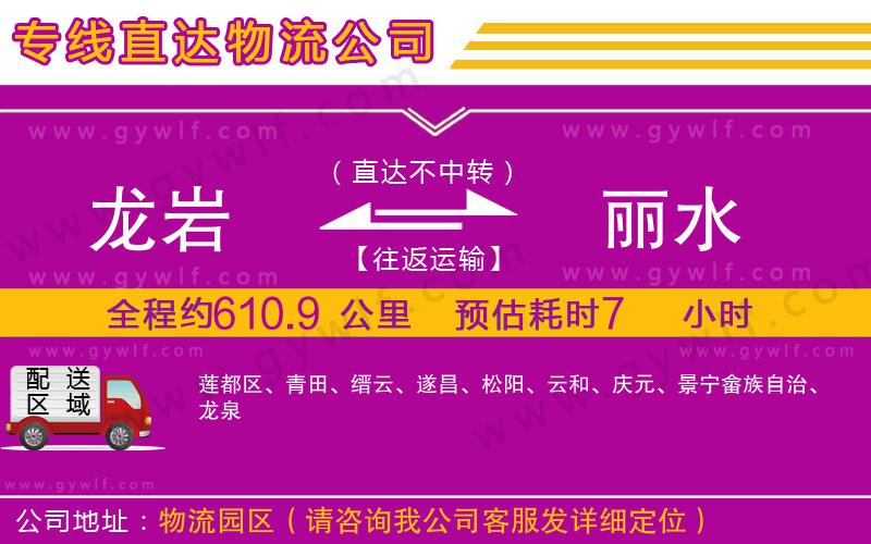 龍巖到麗水物流公司
