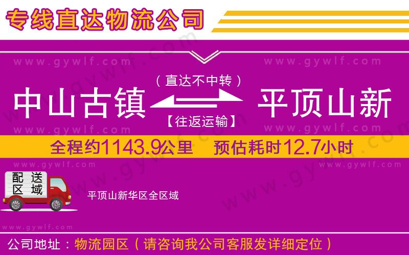 中山古鎮(zhèn)到平頂山新華區(qū)物流公司