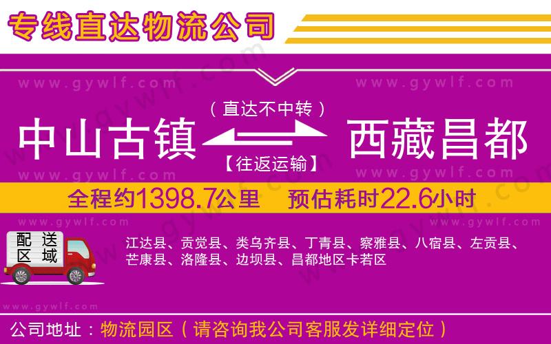 中山古鎮(zhèn)到西藏昌都地區(qū)物流公司