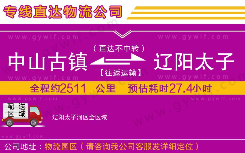 中山古鎮(zhèn)到遼陽太子河區(qū)物流公司