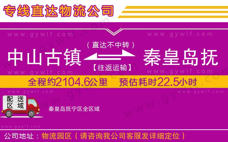 中山古鎮(zhèn)到秦皇島撫寧區(qū)物流公司