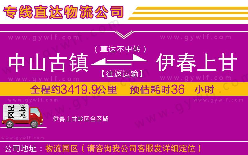 中山古鎮(zhèn)到伊春上甘嶺區(qū)物流公司