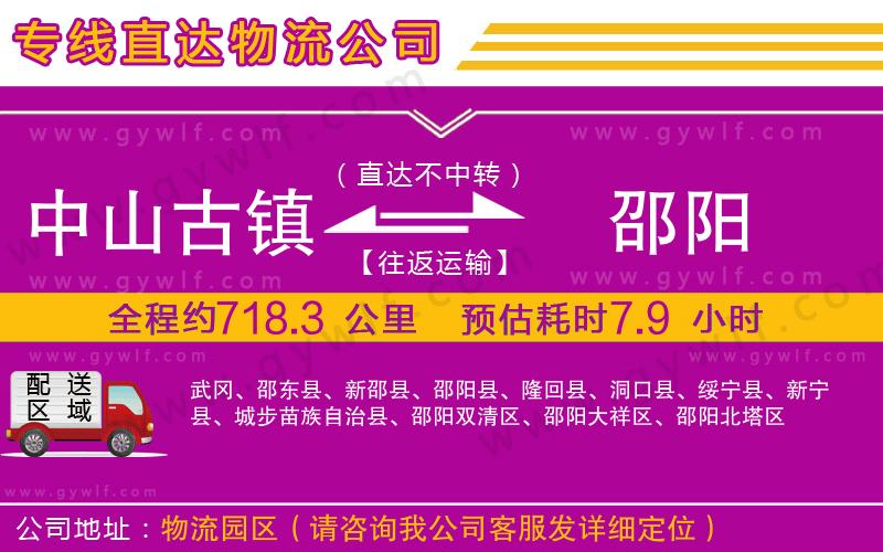 中山古鎮(zhèn)到邵陽(yáng)物流公司