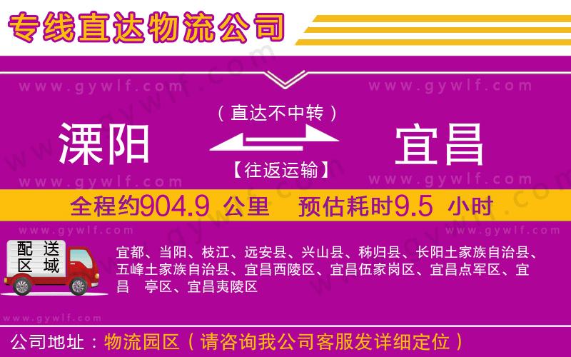 溧陽(yáng)到宜昌物流公司