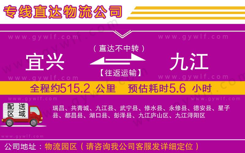 宜興到九江物流公司